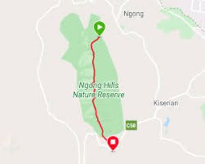 Map of Ngong Hills National Reserve